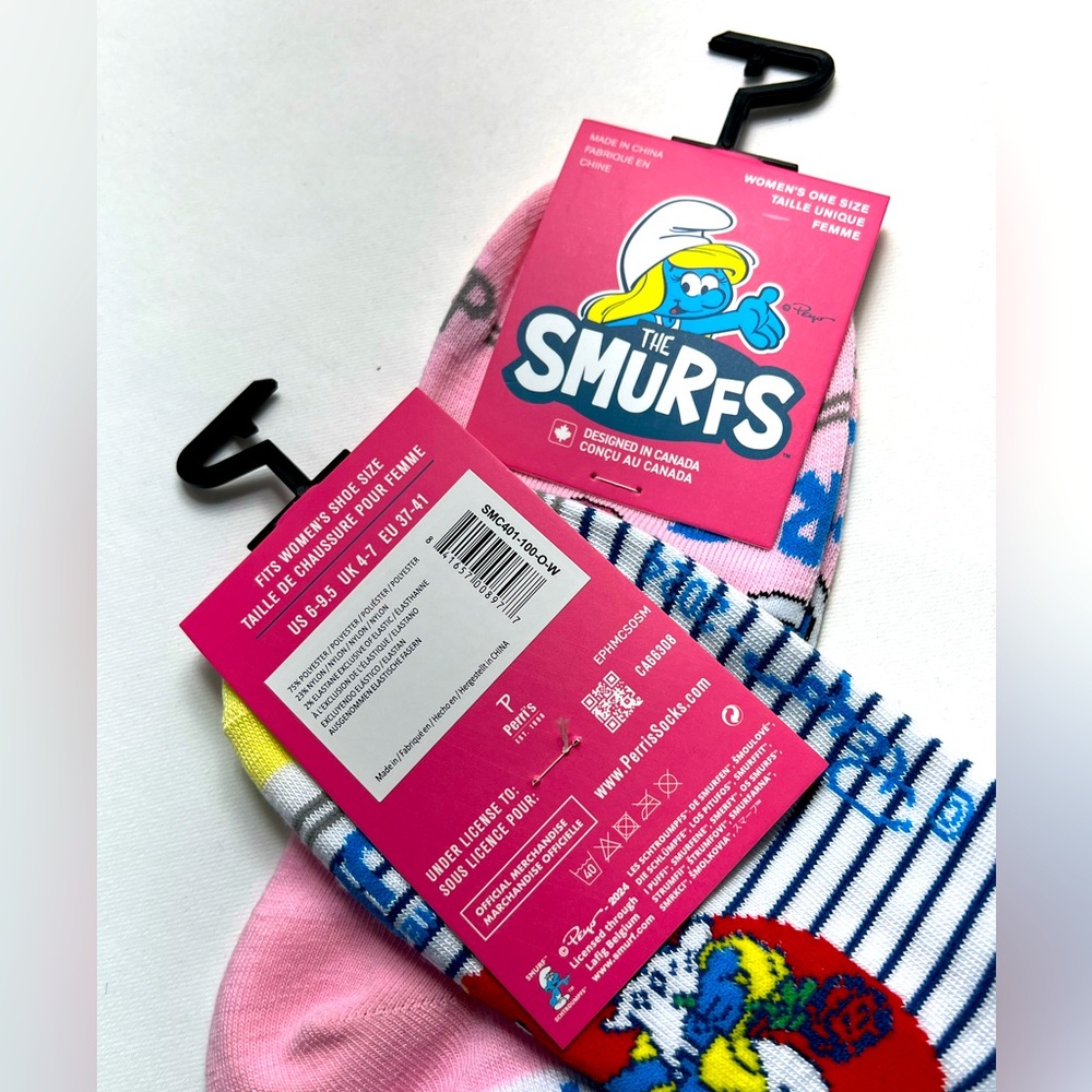 Perri’s Socks - Smurf’s Ankle Socks 2 Pairs - Size:WOMEN 6-9.5 - Picture 7 of 7